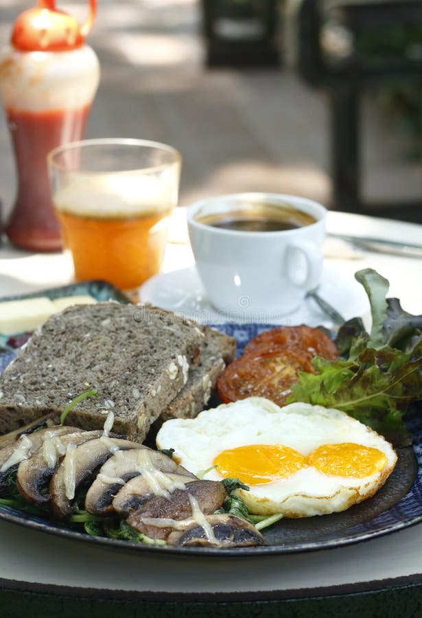 Vegetarian Breakfast in Western Style Stock Image - Image of fresh