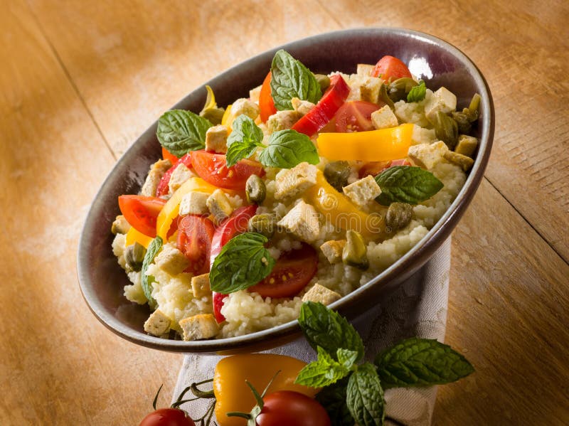 Vegetarian Couscous With Tofu Stock Photo - Image of dish ...