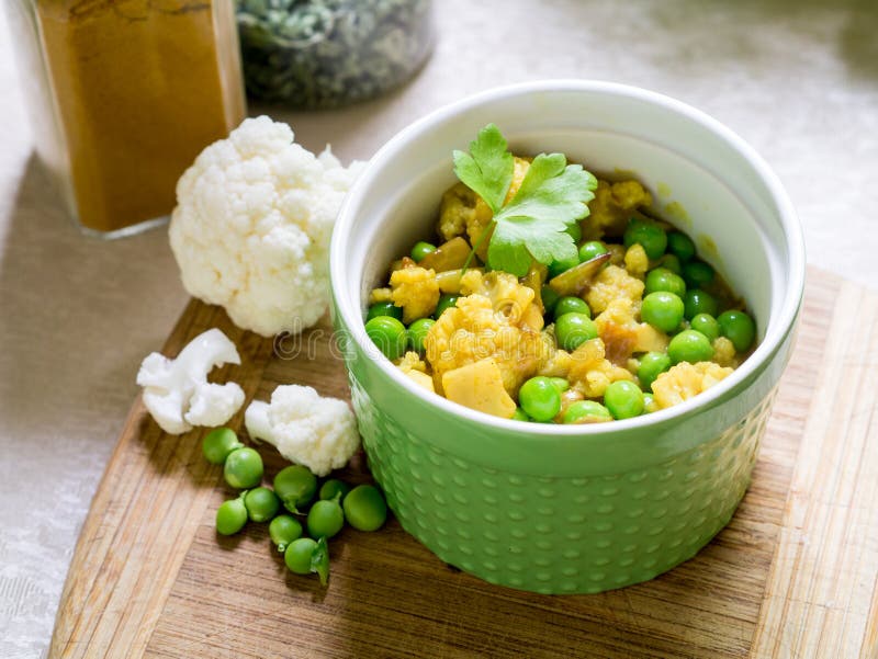 Vegetarian Dish Cauliflower Curry Stock Photo Image of grain, meal