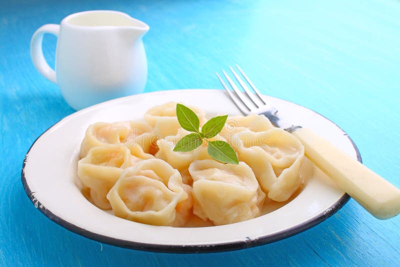 Vegetarian Dumplings(pelmeni) with Potato Stock Photo Image of