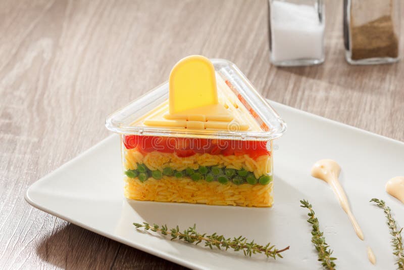 Vegetarian Food Serving,, Rice Salad with Vegetables, Healthy Meals