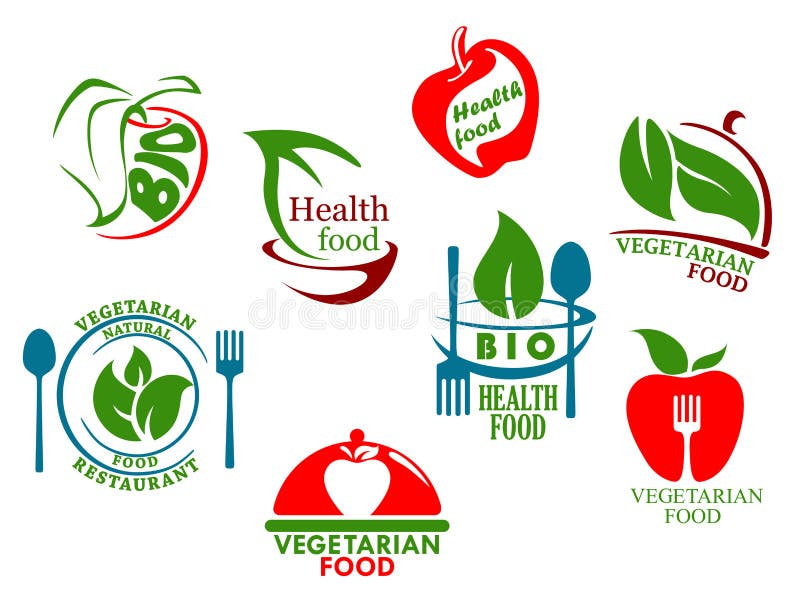 Set of 100 Organic and Healthy Food Icons Stock Vector - Illustration ...