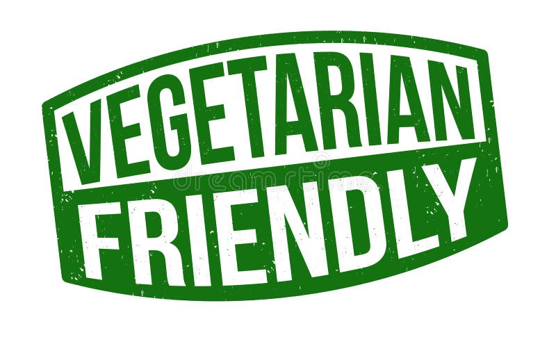 Vegetarian friendly sign or stamp royalty free illustration