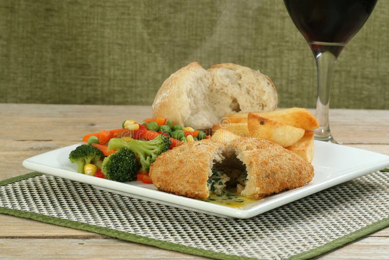 Vegetarian garlic kiev stock photo. Image of delicious 37421118