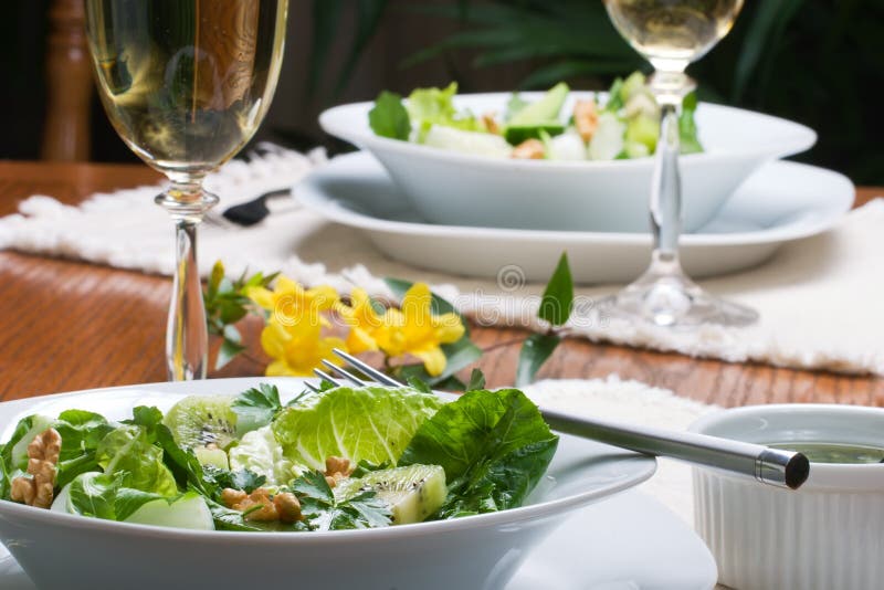Vegetarian Green Salad Dinner Stock Image Image of salads, lime 2159145