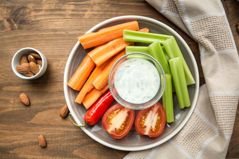Vegetarian Healthy Snacks, Vegetable Snack: Carrots, Celery, Tom Stock