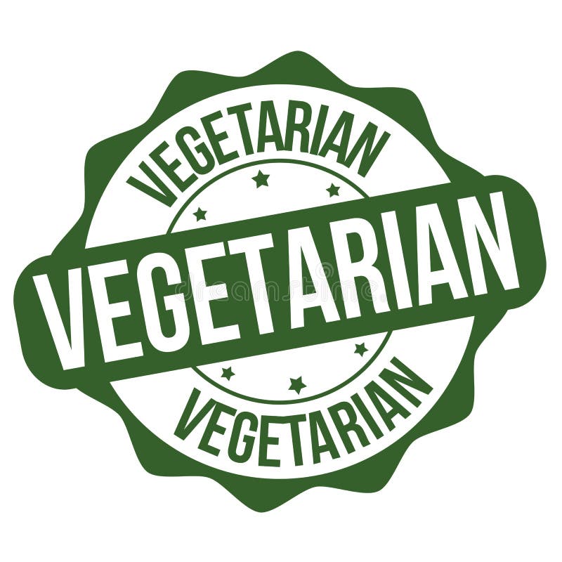 Vegetarian Friendly Label or Sticker Stock Vector Illustration of