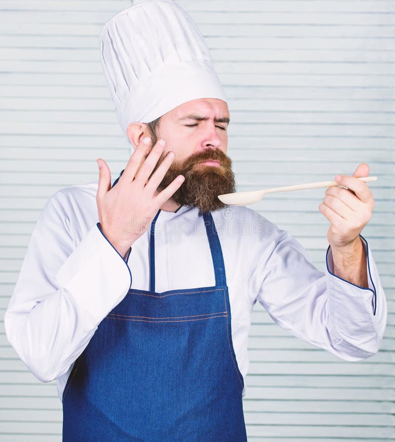 Vegetarian Mature Chef With Beard Bearded Man Cook In Kitchen Culinary Chef Man In Hat 