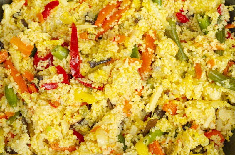 Vegetarian Menu. Couscous Dishes with Vegetables. Photo Stock Image