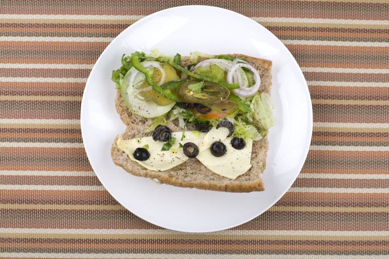 Vegetarian Sandwich with Cheese Stock Photo Image of lettuce, swiss