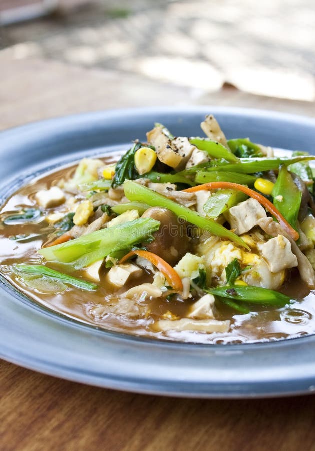 Vegetarian Stired Noodle in Gravy Sauce Stock Photo Image of fresh