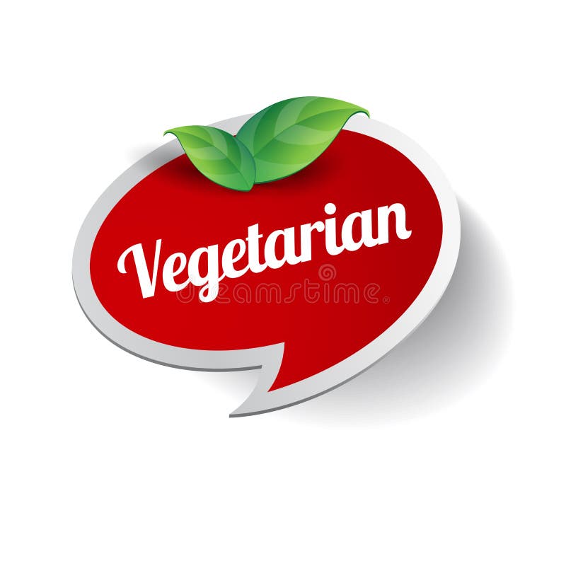 Vegetarische Lebensmittelkennzeichnung vektor abbildung Vegetarische Lebensmittelkennzeichnung vektor abbildung