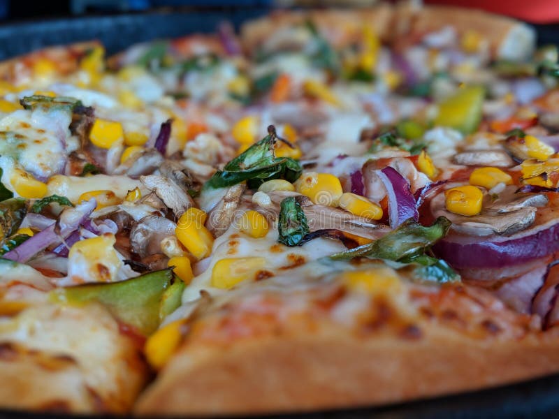 Vegetarische Pizza stock afbeelding Vegetarische Pizza stock afbeelding