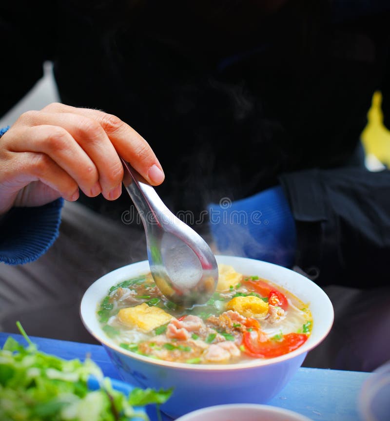Vegetarische Suppe mit Tofu und Gemüse lizenzfreie stockfotos Vegetarische Suppe mit Tofu und Gemüse lizenzfreie stockfotos