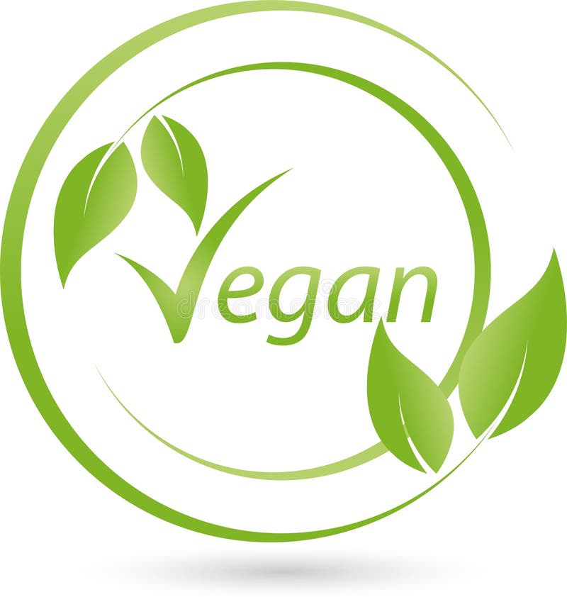 Vegetarisches Symbol mit Blatt-, Vegetarier- und Naturlogo