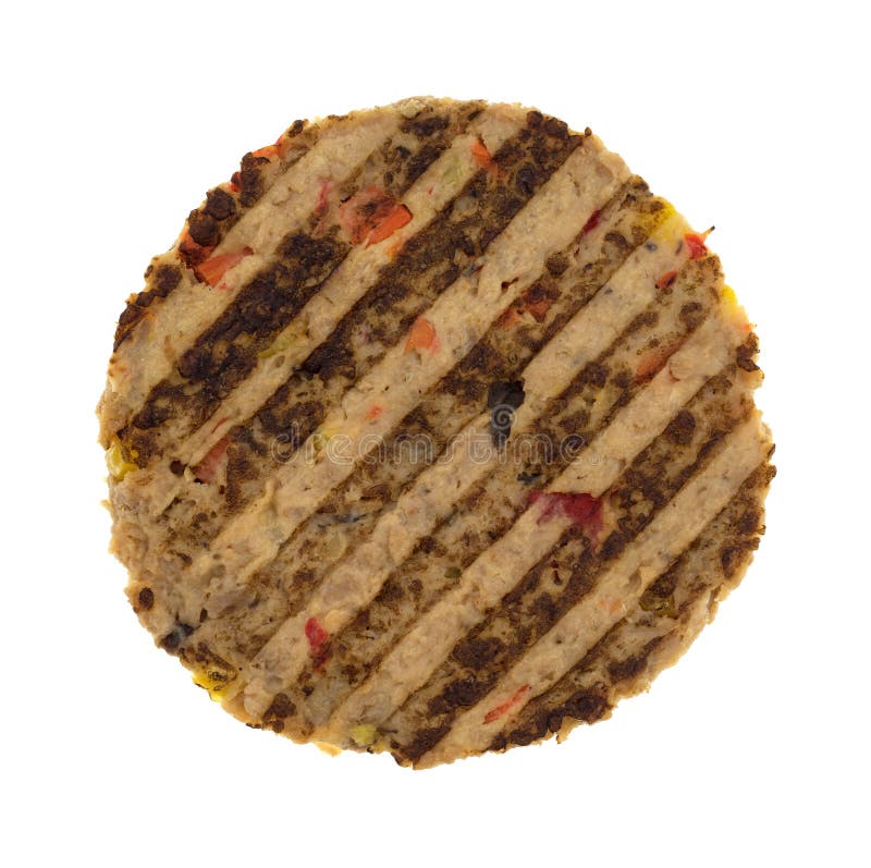 Veggie Burger Patty on a White Background Stock Photo Image of diet