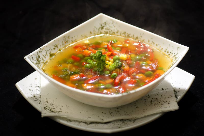 Vegtable soup stock photo