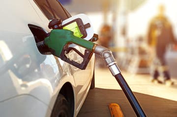 Vehicle Receiving Gas At Fuel Station Stock Photo Image Of Expensive 