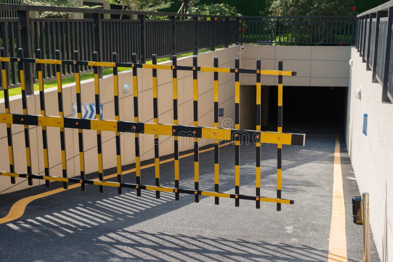 Vehicle Security Barrier Closed - Entrance To an Underground Stock ...