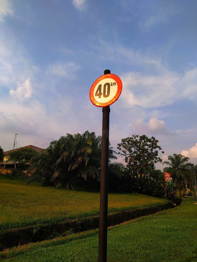 A Vehicle Speed Limit Notice Board Stock Image Image of vehicle