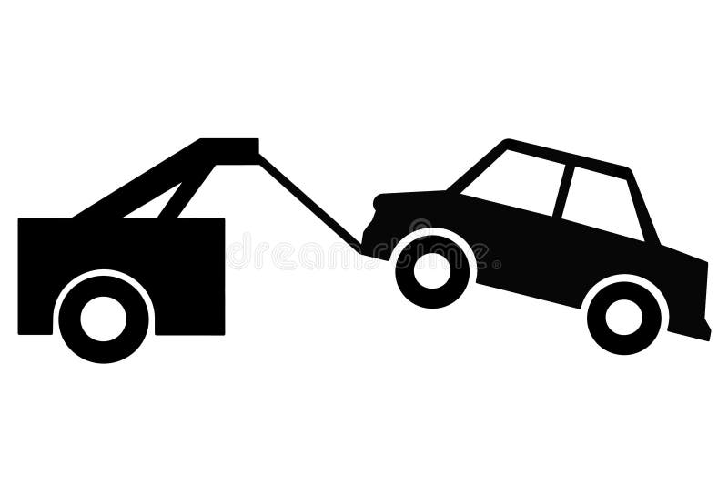 Vehicle towing sign stock illustration. Illustration of clip 6794283