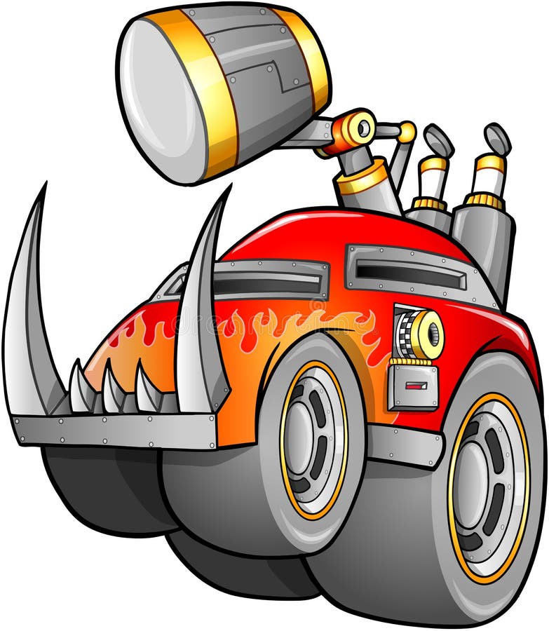 Vehículo apocalíptico del coche ilustración del vector Vehículo apocalíptico del coche ilustración del vector