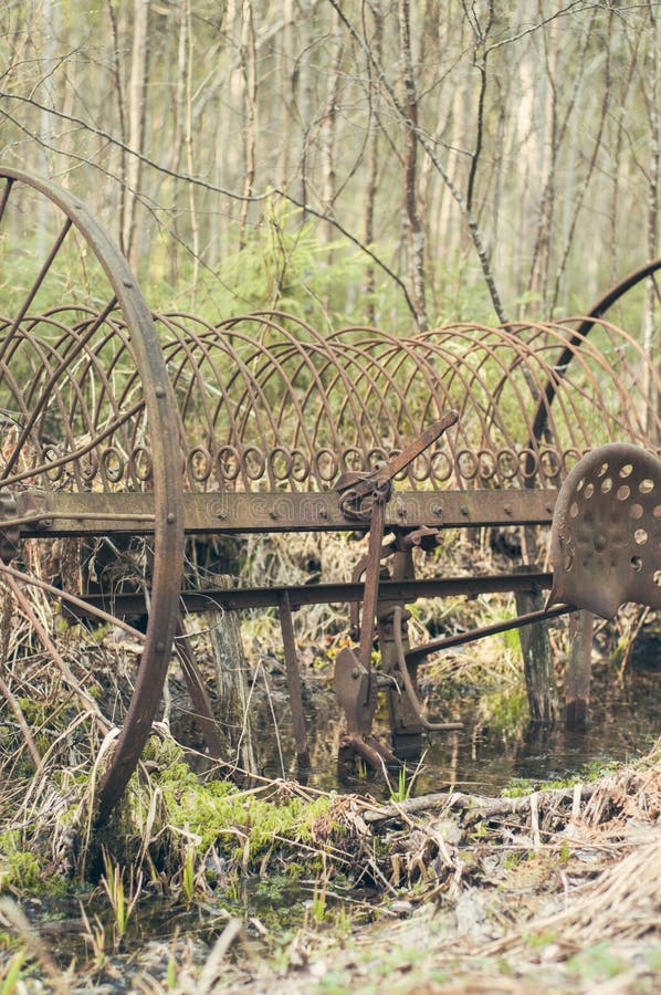 Vehículo oxidado olvidado en el bosque finlandés imagen de archivo Vehículo oxidado olvidado en el bosque finlandés imagen de archivo