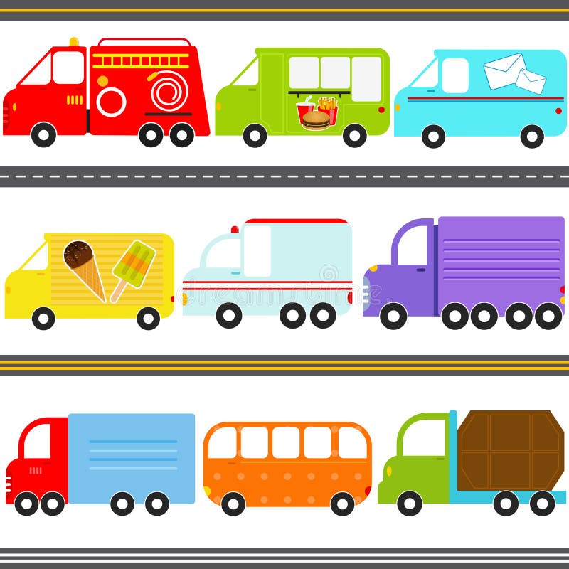 Veicoli camion/del Van/trasporto del trasporto illustrazione vettoriale Veicoli camion/del Van/trasporto del trasporto illustrazione vettoriale