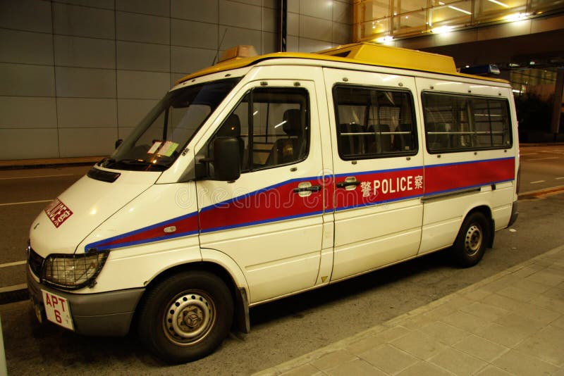 Veicoli di polizia a Hong Kong fotografie stock libere da diritti