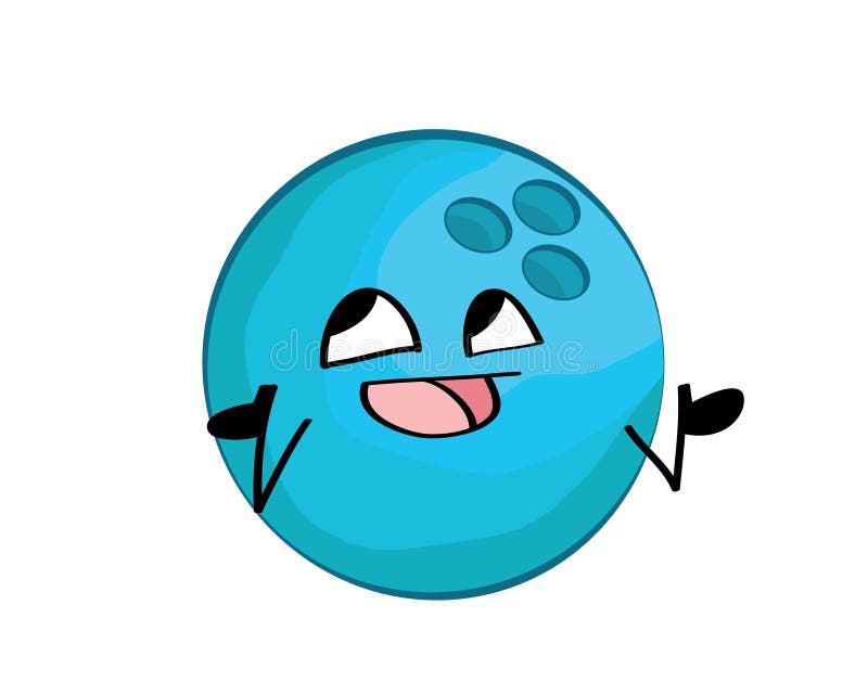 Happy Meme Illustration of Bowling Ball Stock Illustration