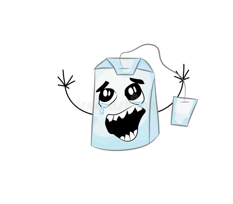 Crazy Meme Illustration of Tea Bag Stock Illustration