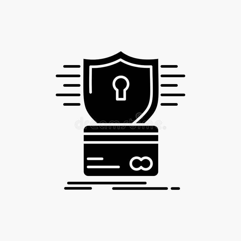 veiligheid, creditcard, kaart, het binnendringen in een beveiligd computersysteem, het Pictogram van houwerglyph Vector ge?soleer stock illustratie veiligheid, creditcard, kaart, het binnendringen in een beveiligd computersysteem, het Pictogram van houwerglyph Vector ge?soleer stock illustratie