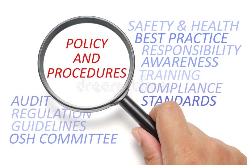 Veiligheid en gezondheid op conceptuele het werk, nadruk over Beleid en Procedures