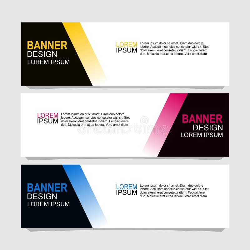 Vektor abstract geometric design of web banner templates stock illustration Vektor abstract geometric design of web banner templates stock illustration