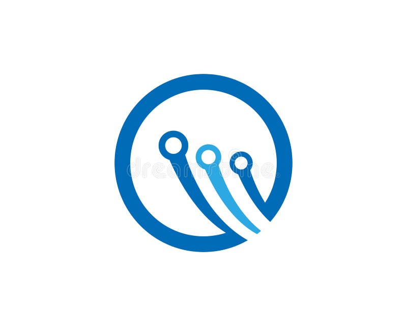 Vektor app för strömkretsLogo Template symbol royaltyfri illustrationer