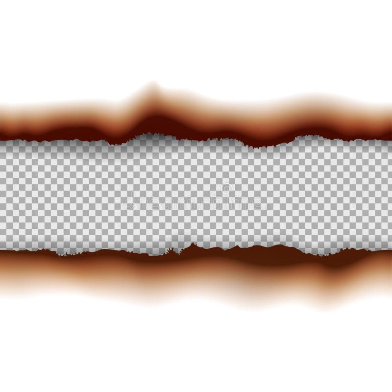 Vektor brannte nahtlose horizontale Musterfahnen oder -teiler der Papierkanten vektor abbildung Vektor brannte nahtlose horizontale Musterfahnen oder -teiler der Papierkanten vektor abbildung