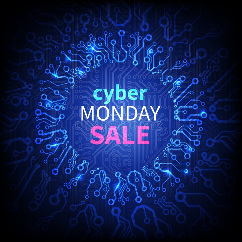 Vektor Cyber Monday Sale Banner vektor abbildung