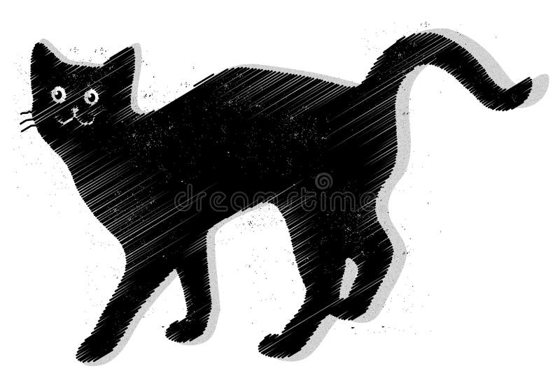 Vektor der schwarzen Katze stock abbildung Vektor der schwarzen Katze stock abbildung