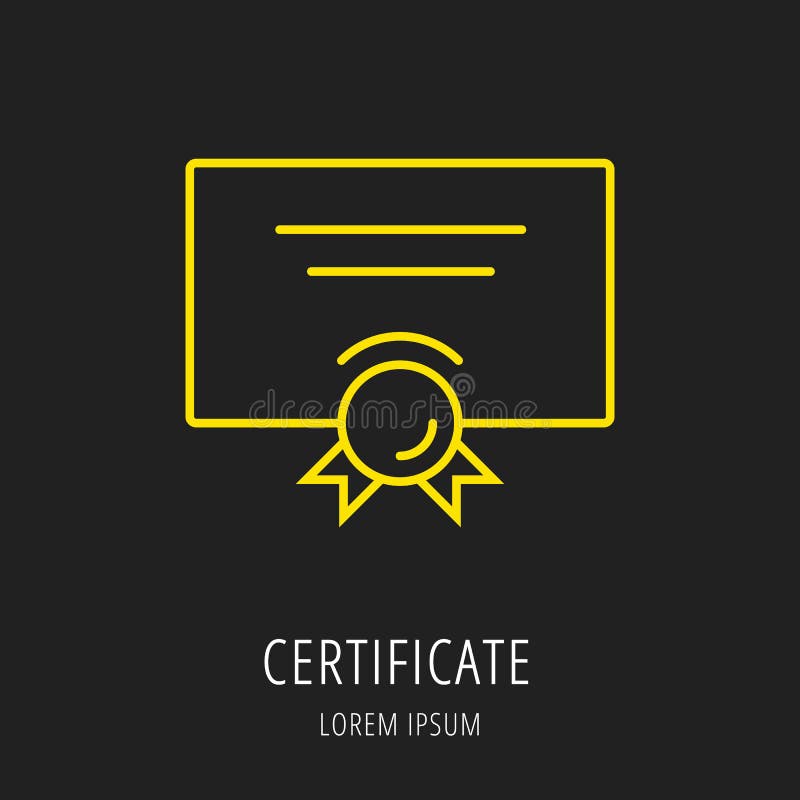 Vektor einfacher Logo Template Certificate lizenzfreie abbildung Vektor einfacher Logo Template Certificate lizenzfreie abbildung