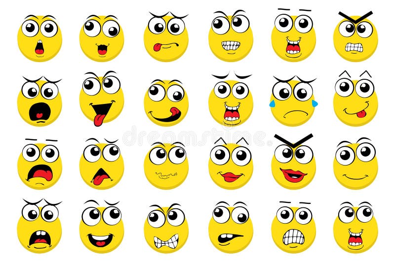 Vektor Emoticons vektor abbildung. Illustration von gelb 35901182
