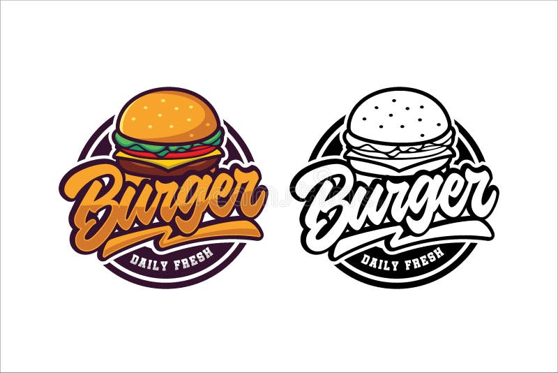 Vektor-Entwurfslogo des Burger täglich neue