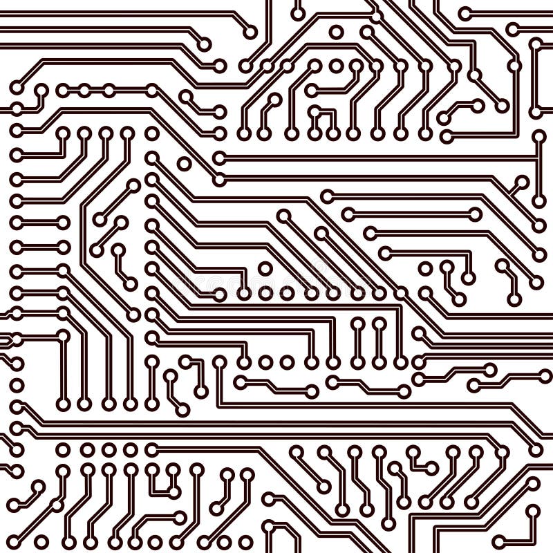 vektor för elektronisk modell för brädeströmkrets seamless vektor illustrationer vektor för elektronisk modell för brädeströmkrets seamless vektor illustrationer