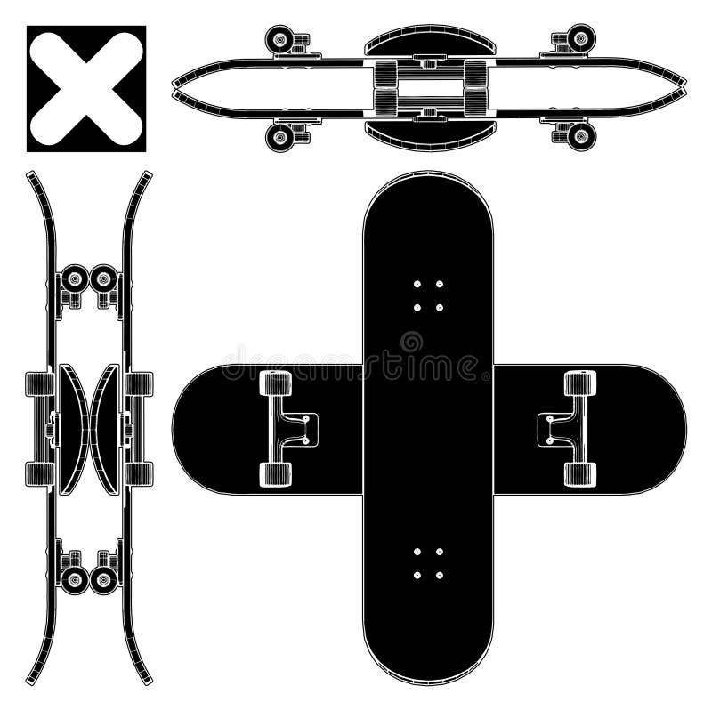 Vektor för 03 skateboard royaltyfri illustrationer