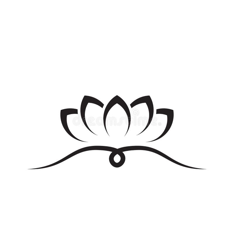 Vektor för abstrakt lotus-logotyp vektor illustrationer