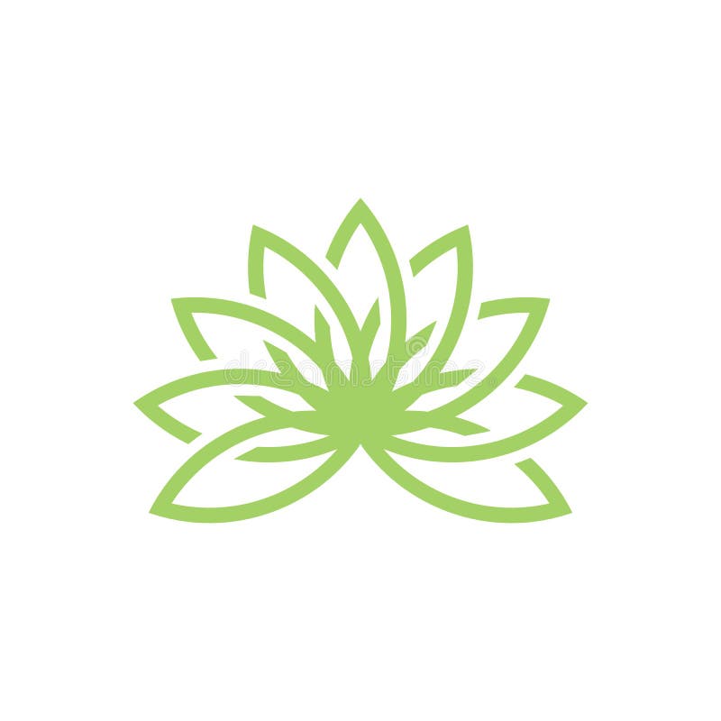 Vektor för abstrakt lotus-logotyp royaltyfri illustrationer
