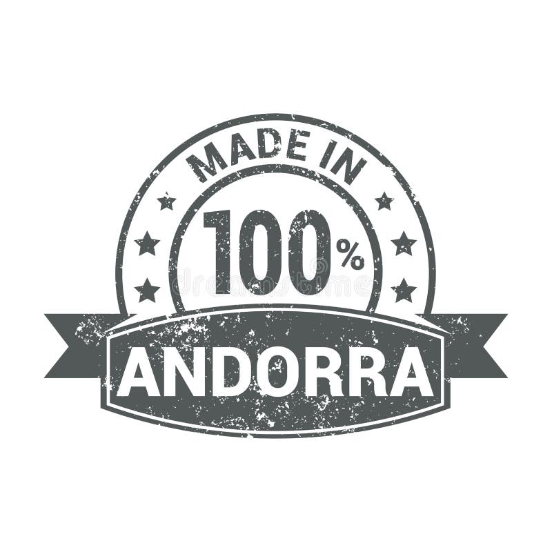 Vektor för Andorra stämpeldesign royaltyfri illustrationer