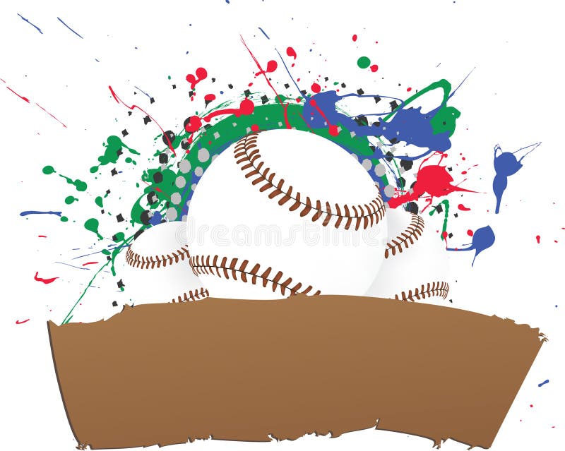 vektor för banerbaseballgrunge royaltyfri illustrationer vektor för banerbaseballgrunge royaltyfri illustrationer