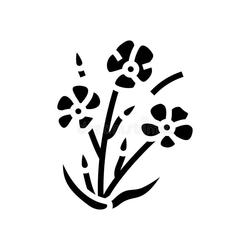Vektor för foderglyfsymbol för linumväxter stock illustrationer