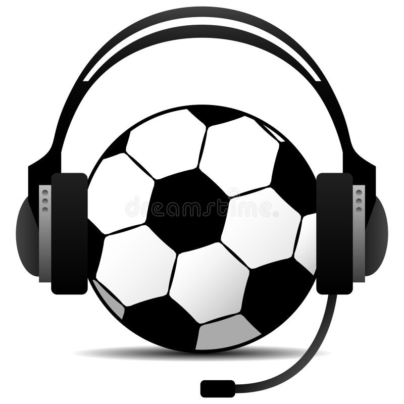 vektor för fotbollpodcastfotboll stock illustrationer vektor för fotbollpodcastfotboll stock illustrationer