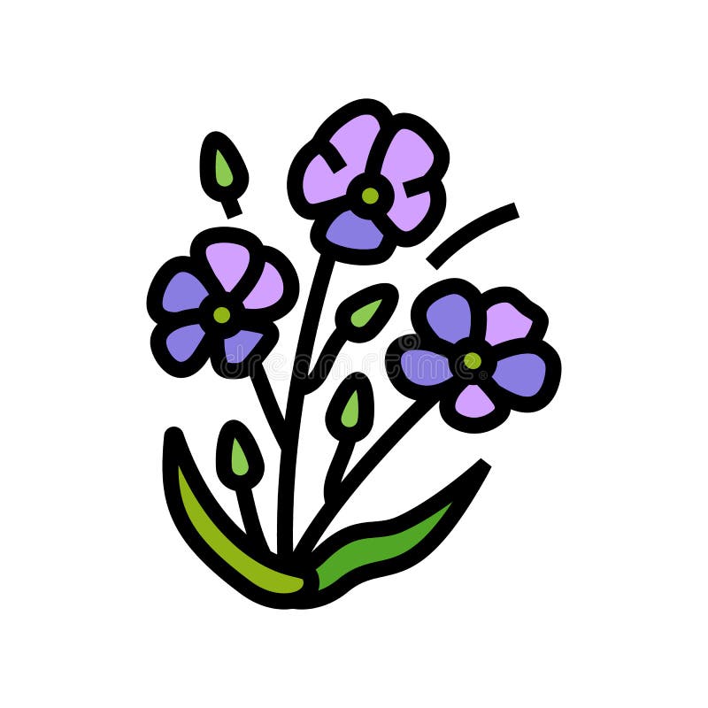 Vektor för färgsymbol för foderfärg för stomme vektor illustrationer